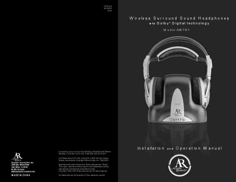 Acoustic Research Headphones AW791-page_pdf